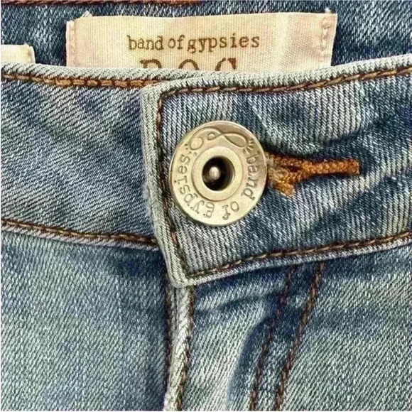 Band Of Gypsies “Allie Boyfriend" Distressed Jean
Shorts Size 24 - Picture 6 of 7